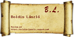 Boldis László névjegykártya