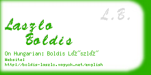 laszlo boldis business card